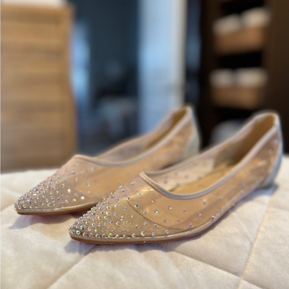 Elegant Rhinestone Embellished Women's Flats